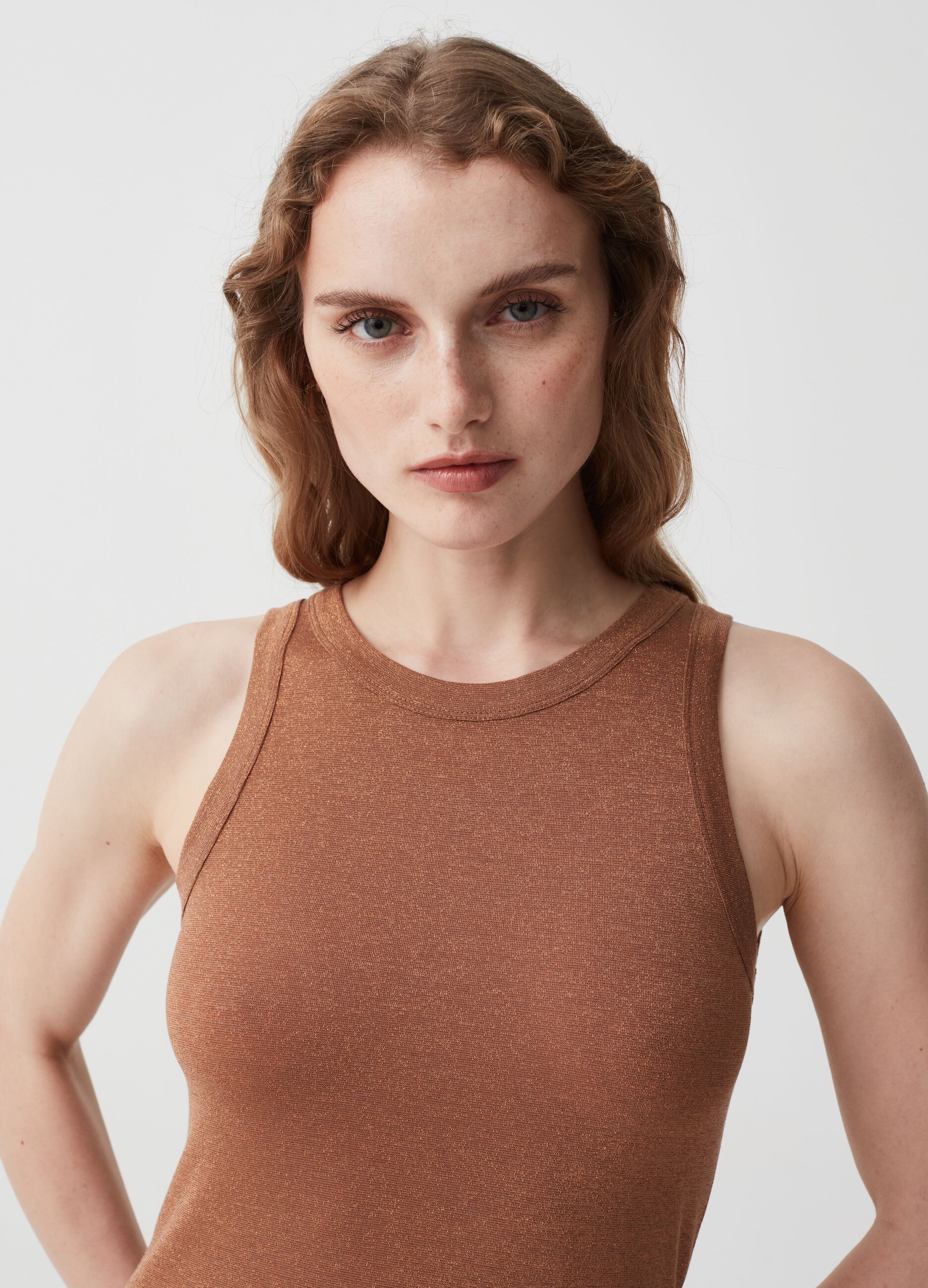 Ovs Tank top stretch in lurex