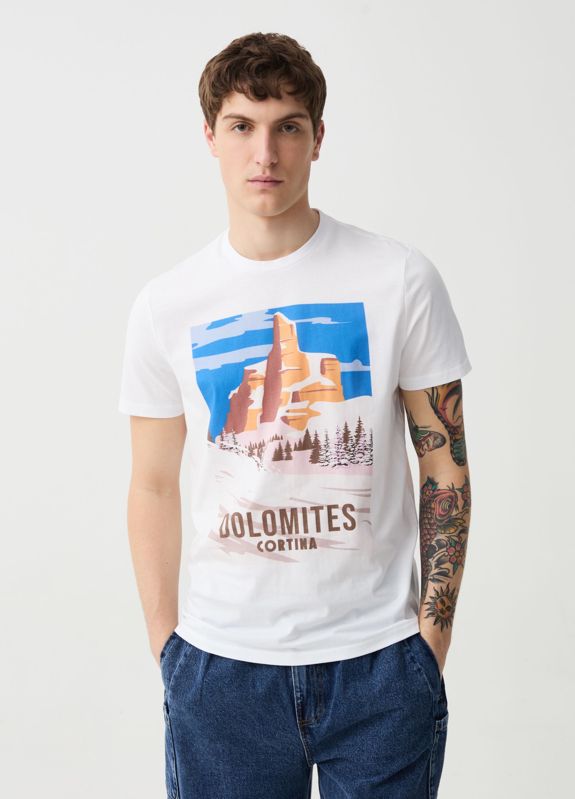 T-shirt con stampa Dolomiti Cortina