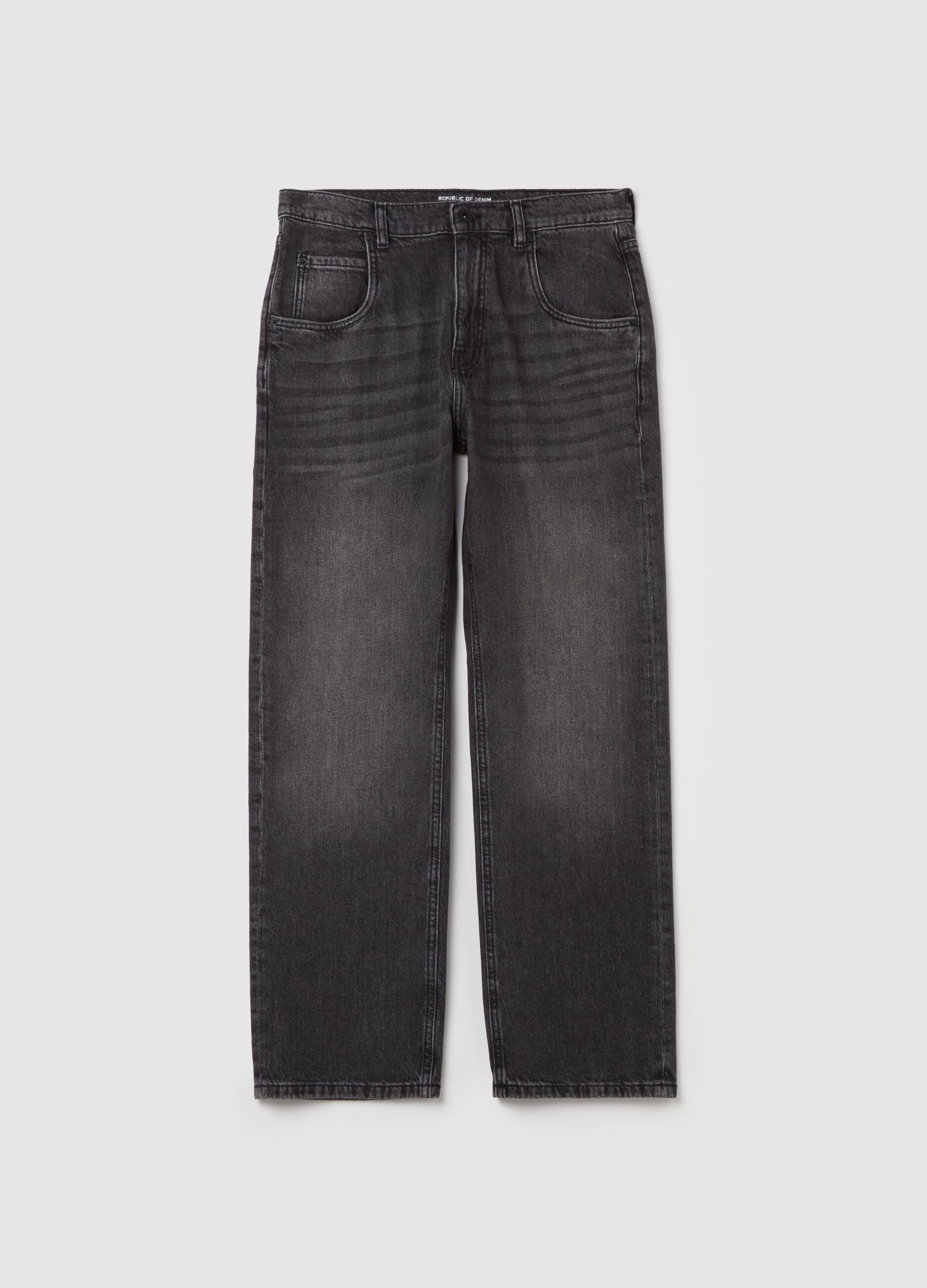 Regular fit jeans with faded effect