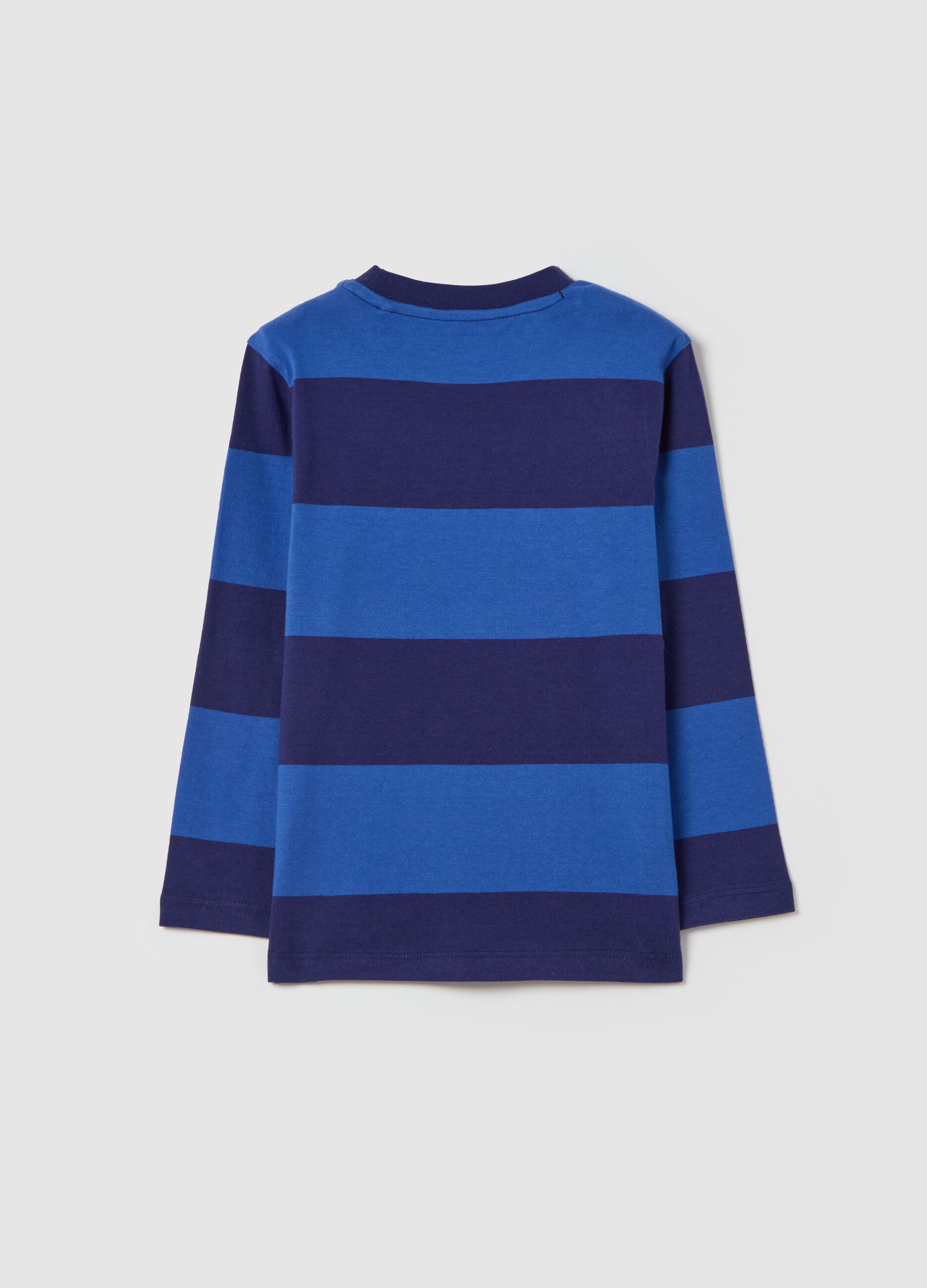 Long-sleeved T-shirt with stripes