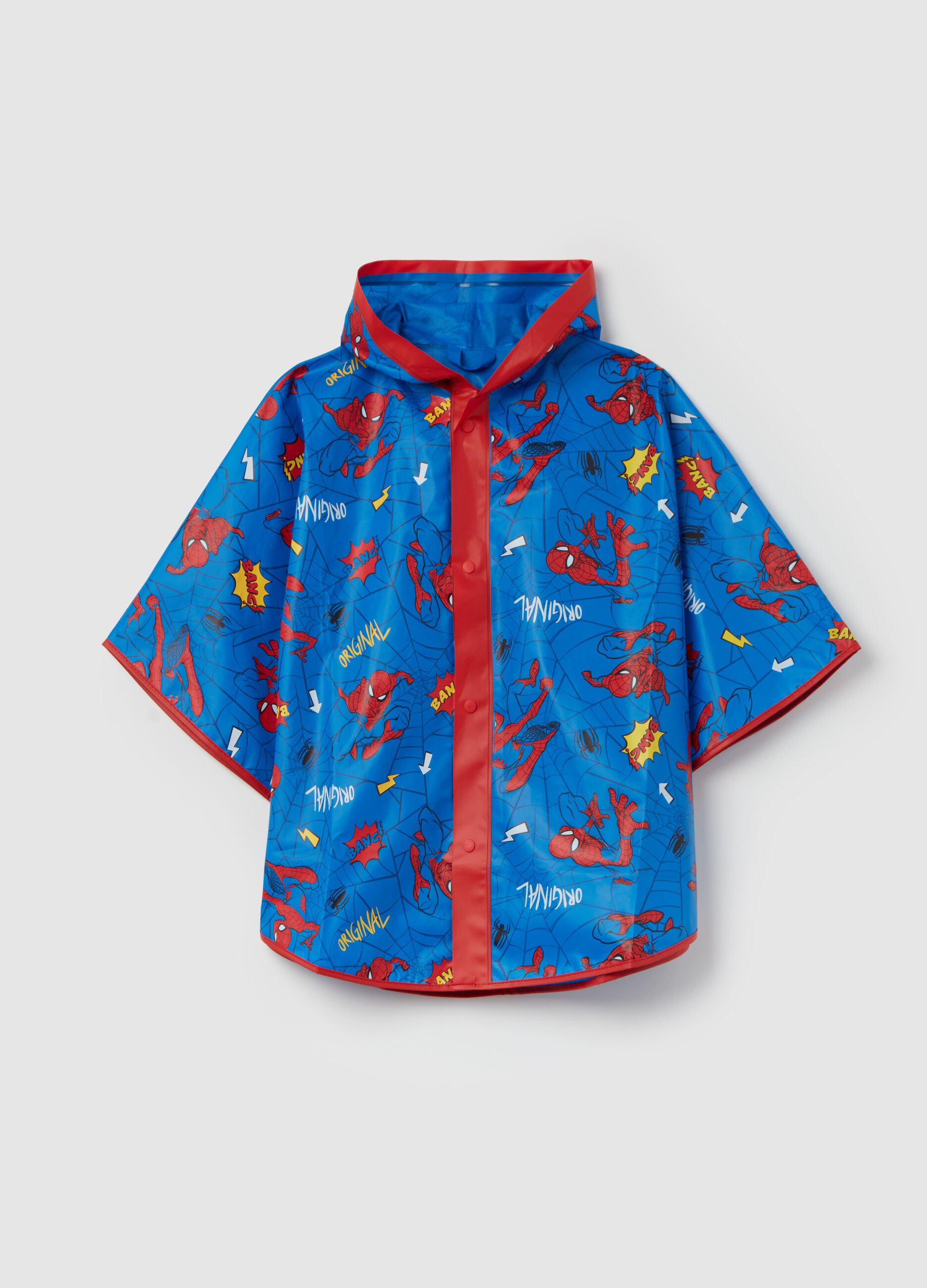 Rain cape with Spider-Man print