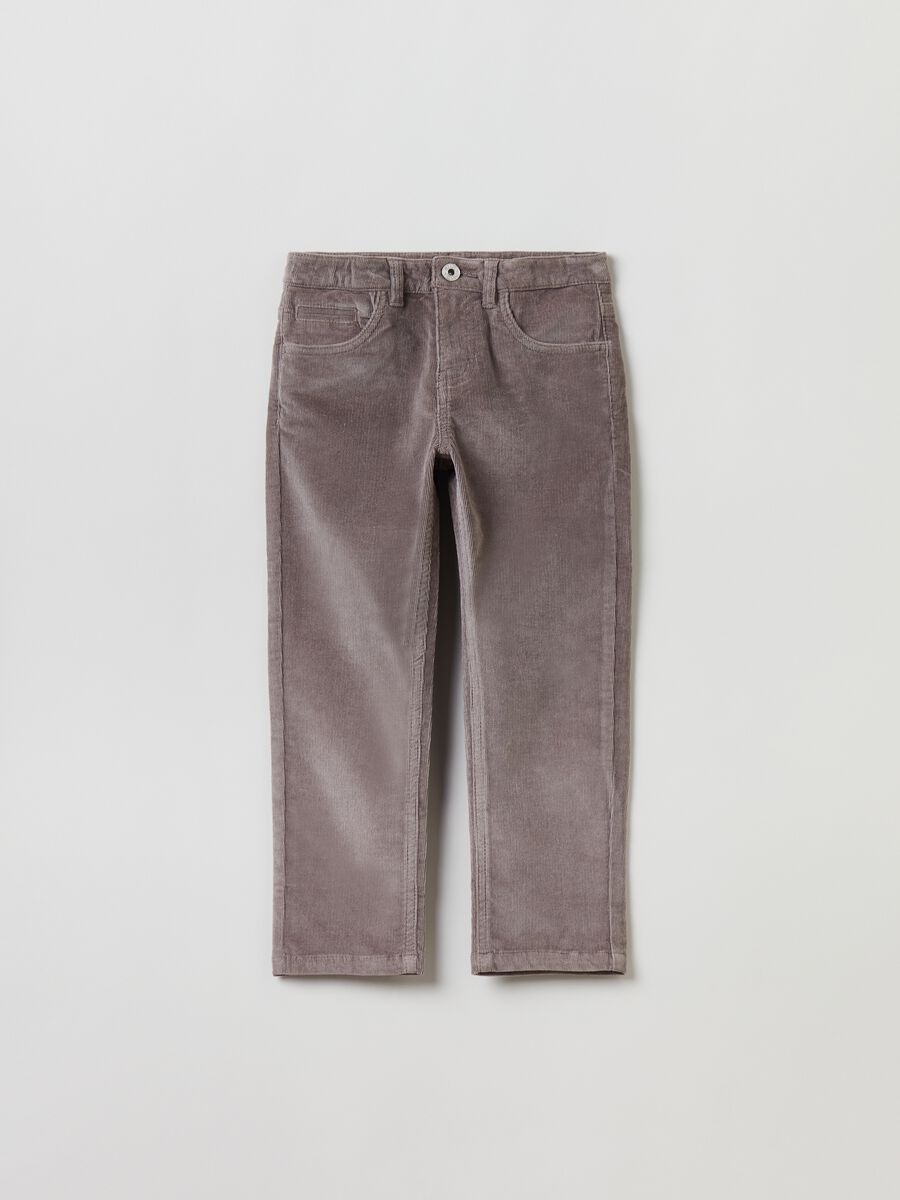 Five-pocket corduroy trousers_0