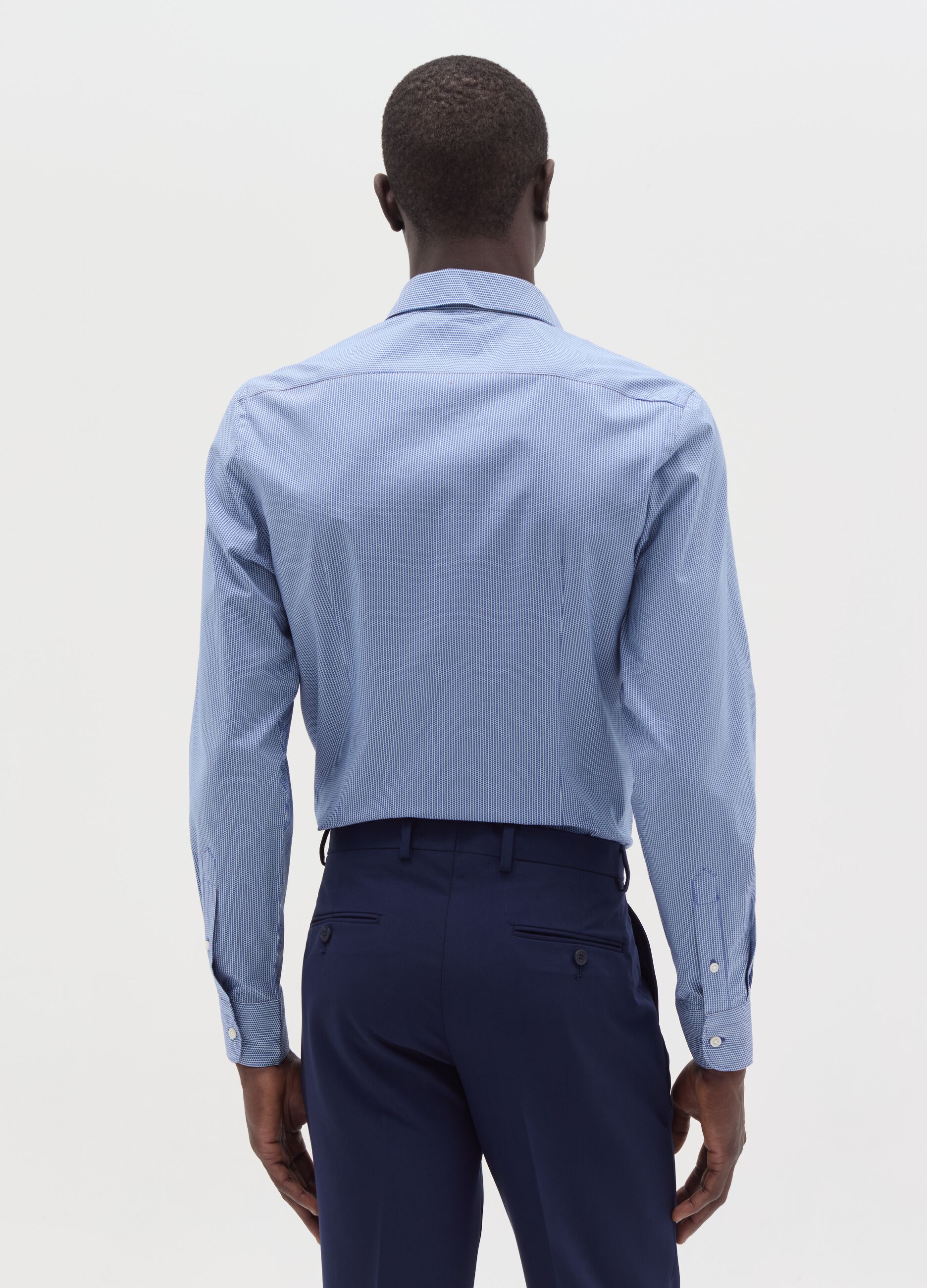 Slim-fit shirt with micro pattern