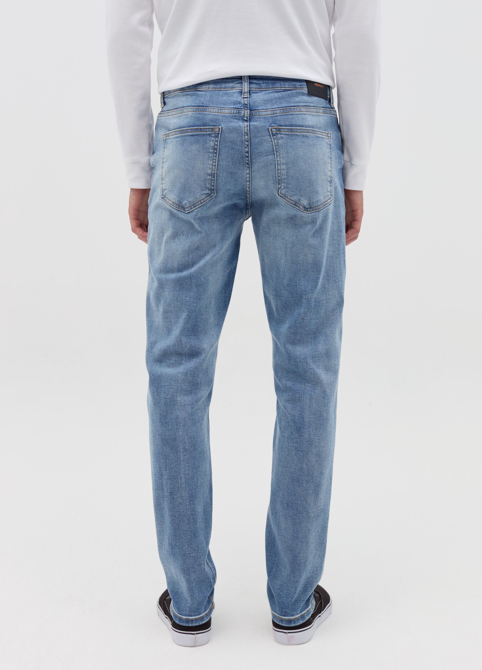 Slim-fit premium jeans in DualFX cotton