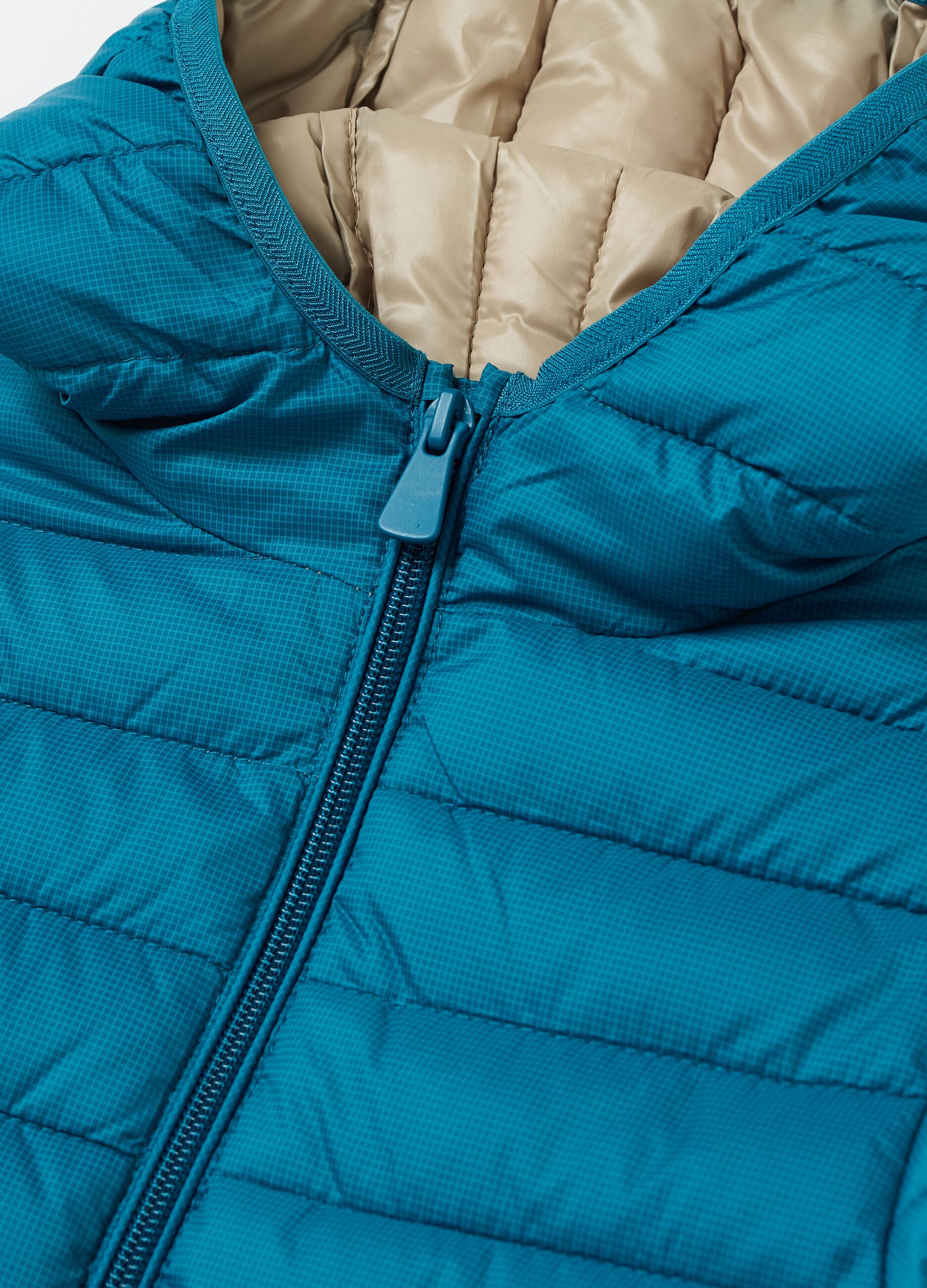 Ultralight down jacket with ripstop weave