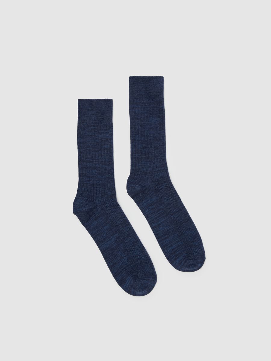 Stretch midi socks with ribbing_0