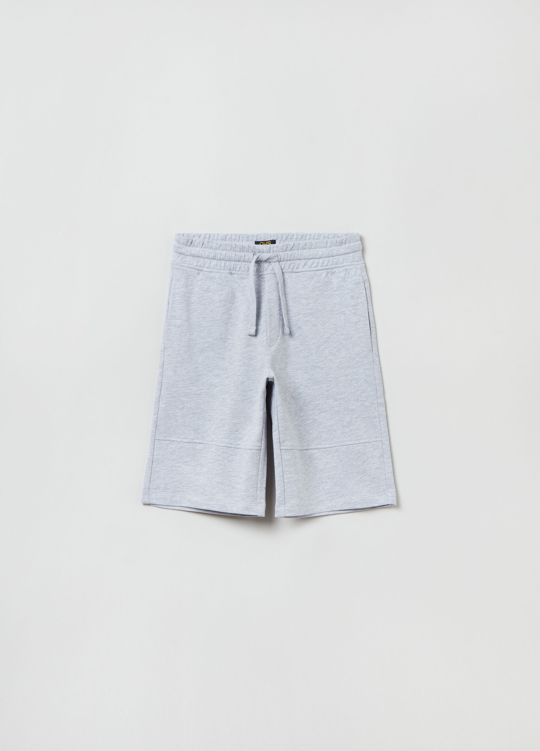 French Terry Bermuda shorts with drawstring