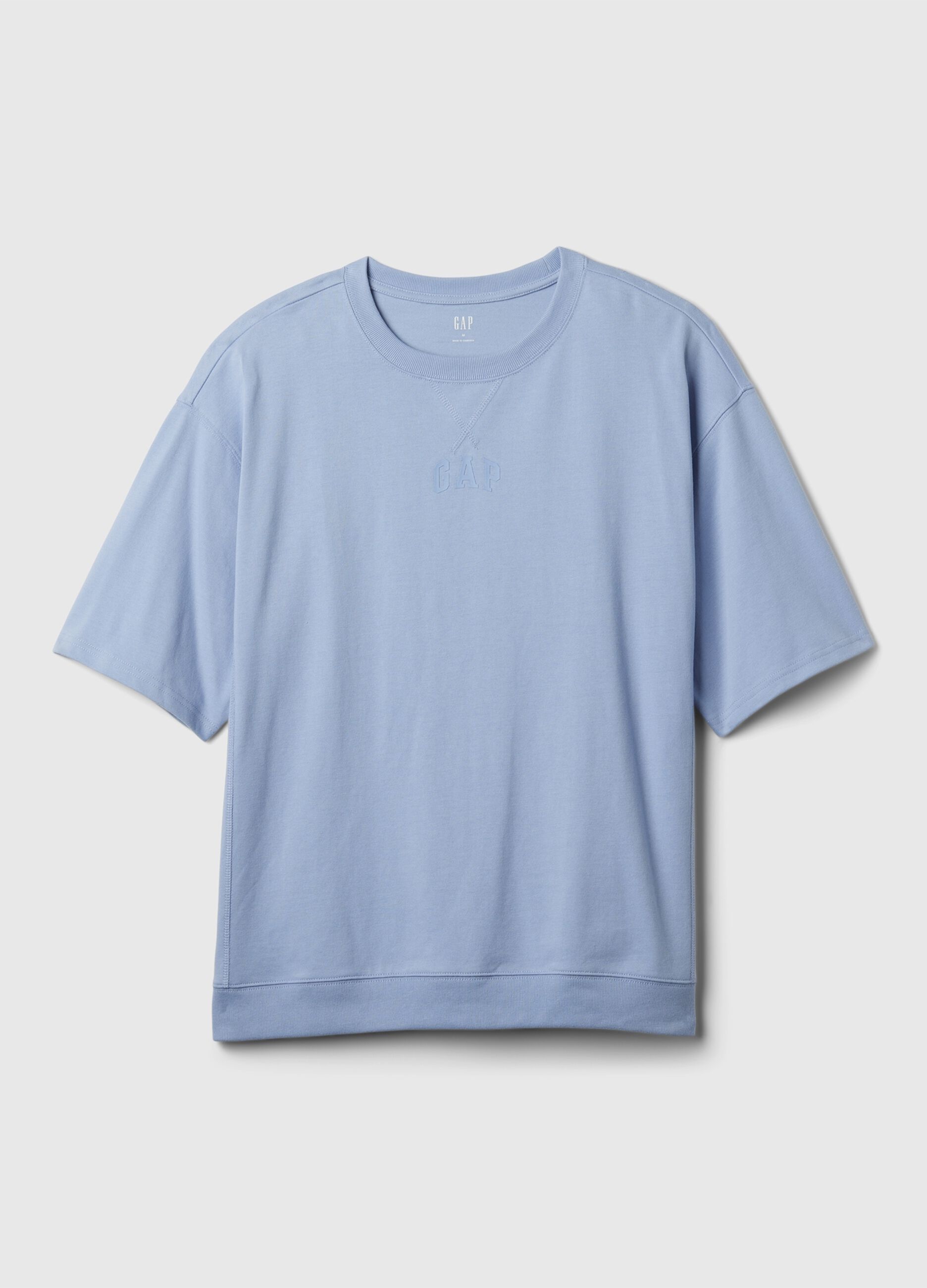 Fleece T-shirt with logo print