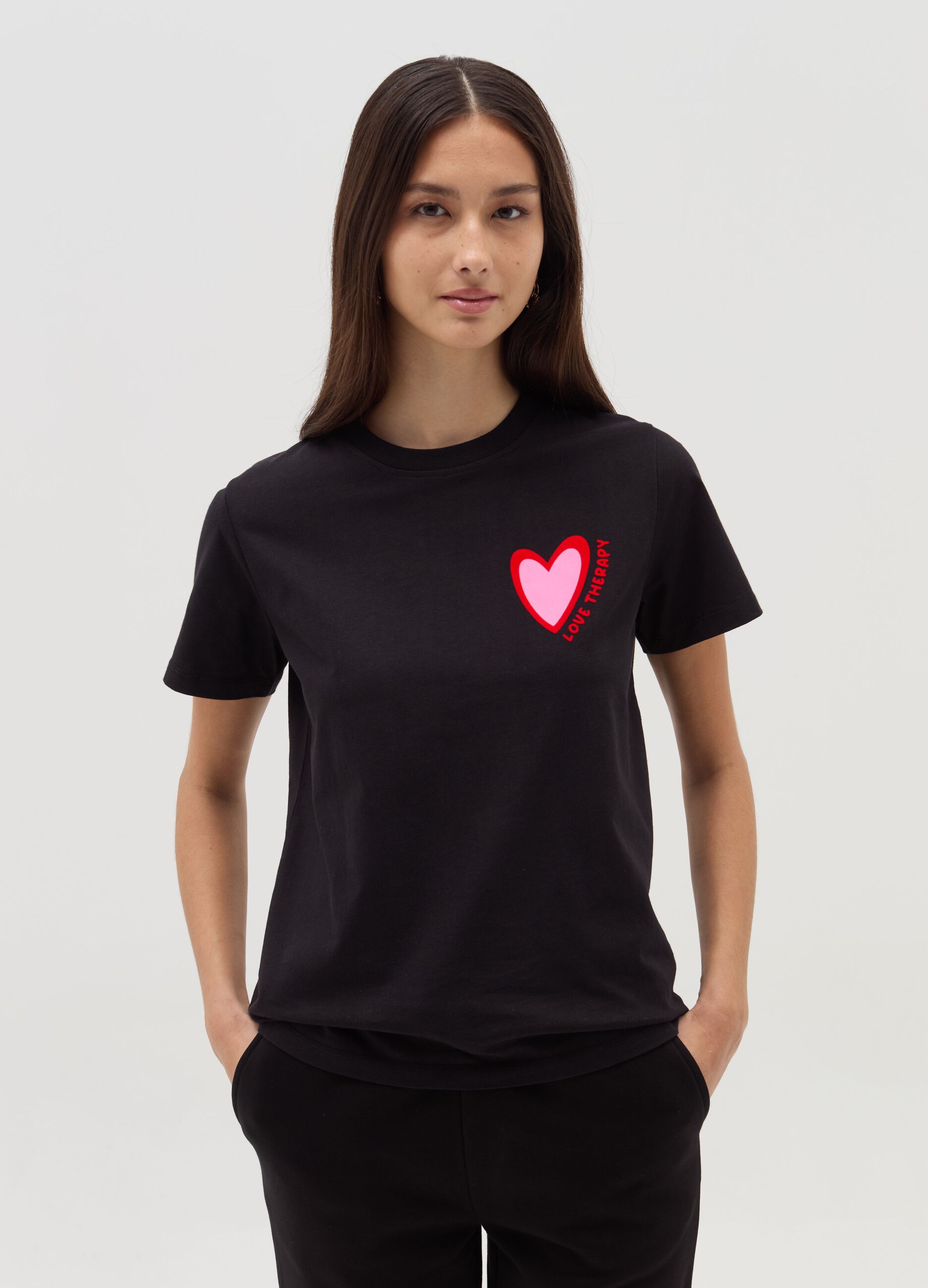 T-shirt with heart print