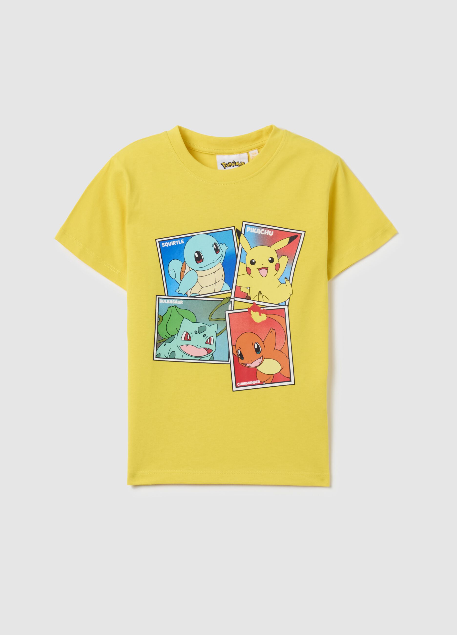 Cotton T-shirt with Pokémon print