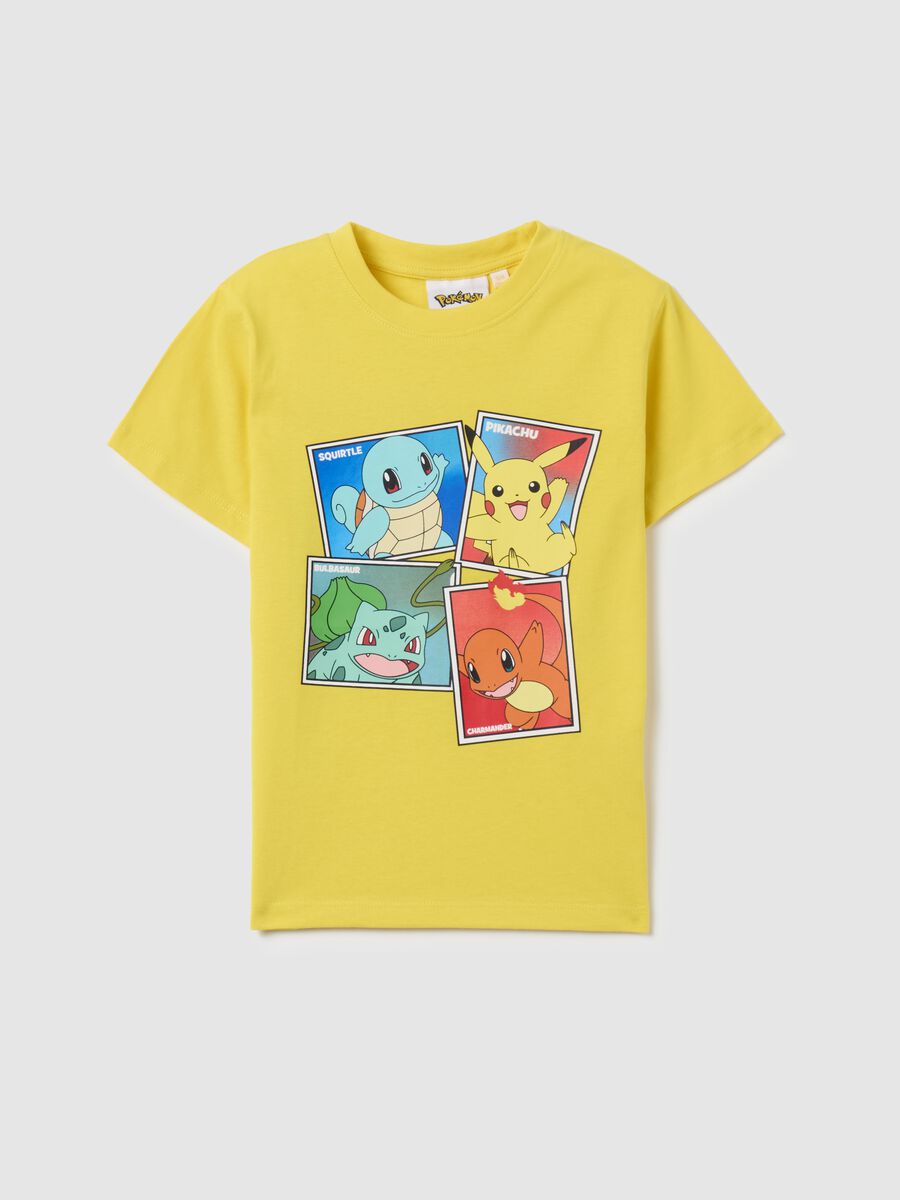 Cotton T-shirt with Pokémon print_0