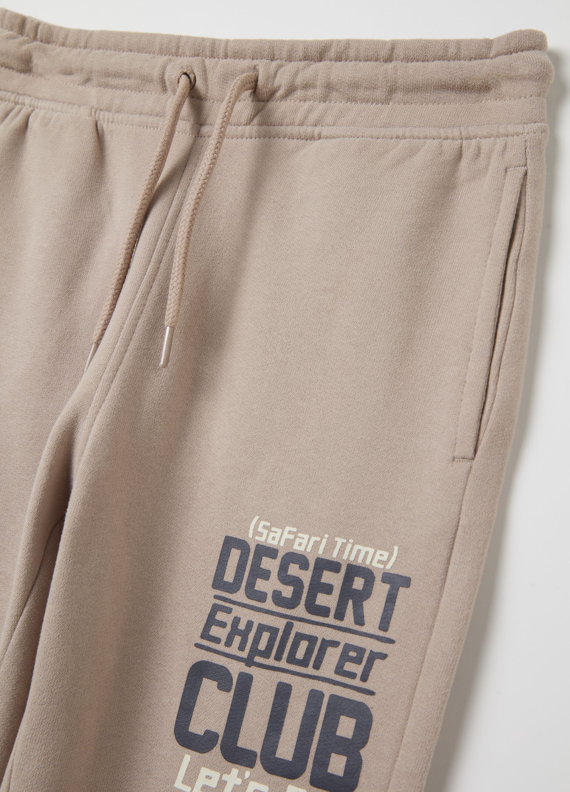 Joggers in felpa con coulisse e stampa lettering