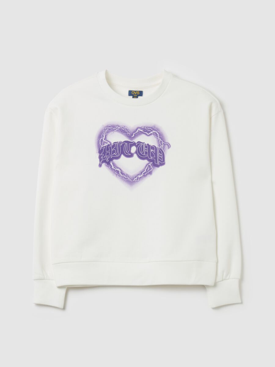 Sweatshirt in cotton with print_0