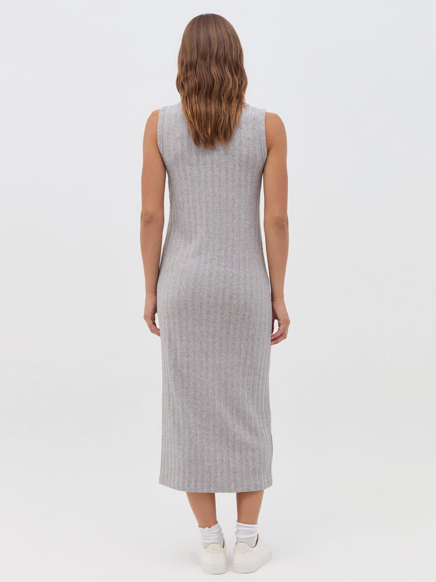 Sleeveless ribbed maternity dress_3