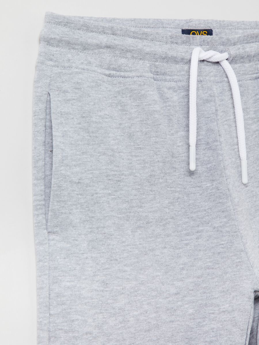 Joggers slim fit in felpa con coulisse _2