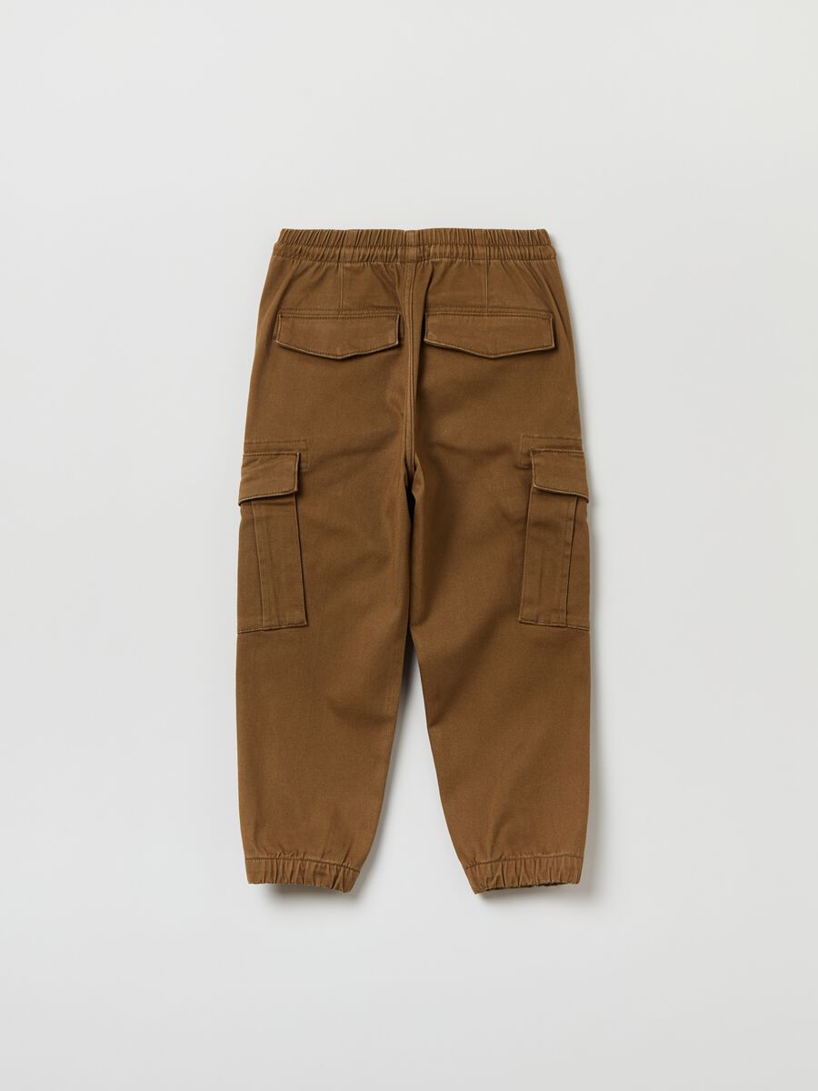 Cargo joggers with patch and drawstring_1