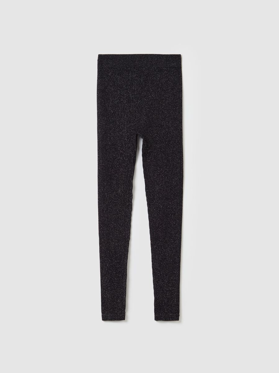 Ribbed lurex leggings_4