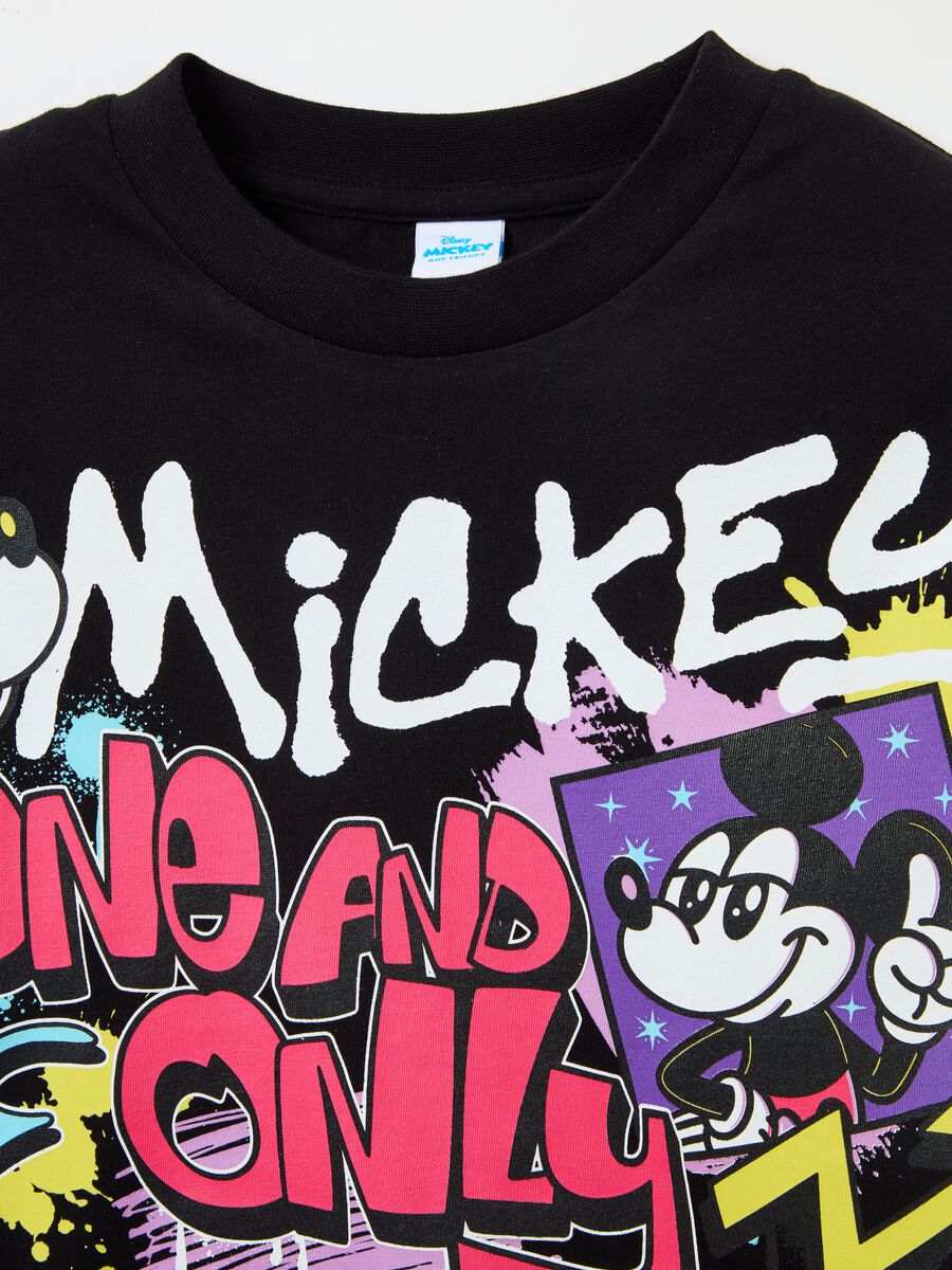 Cotton T-shirt with Mickey Mouse print_5