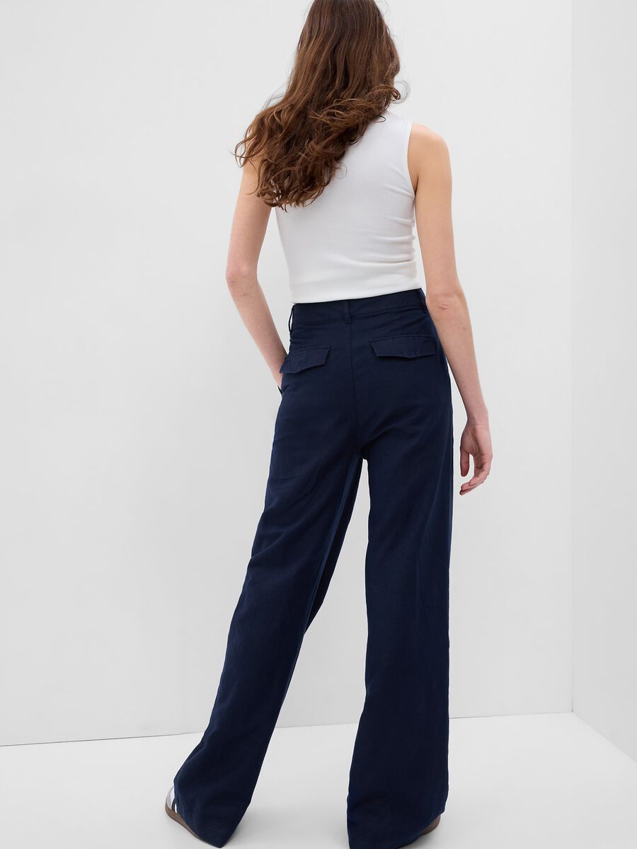 Wide-leg trousers with darts_2