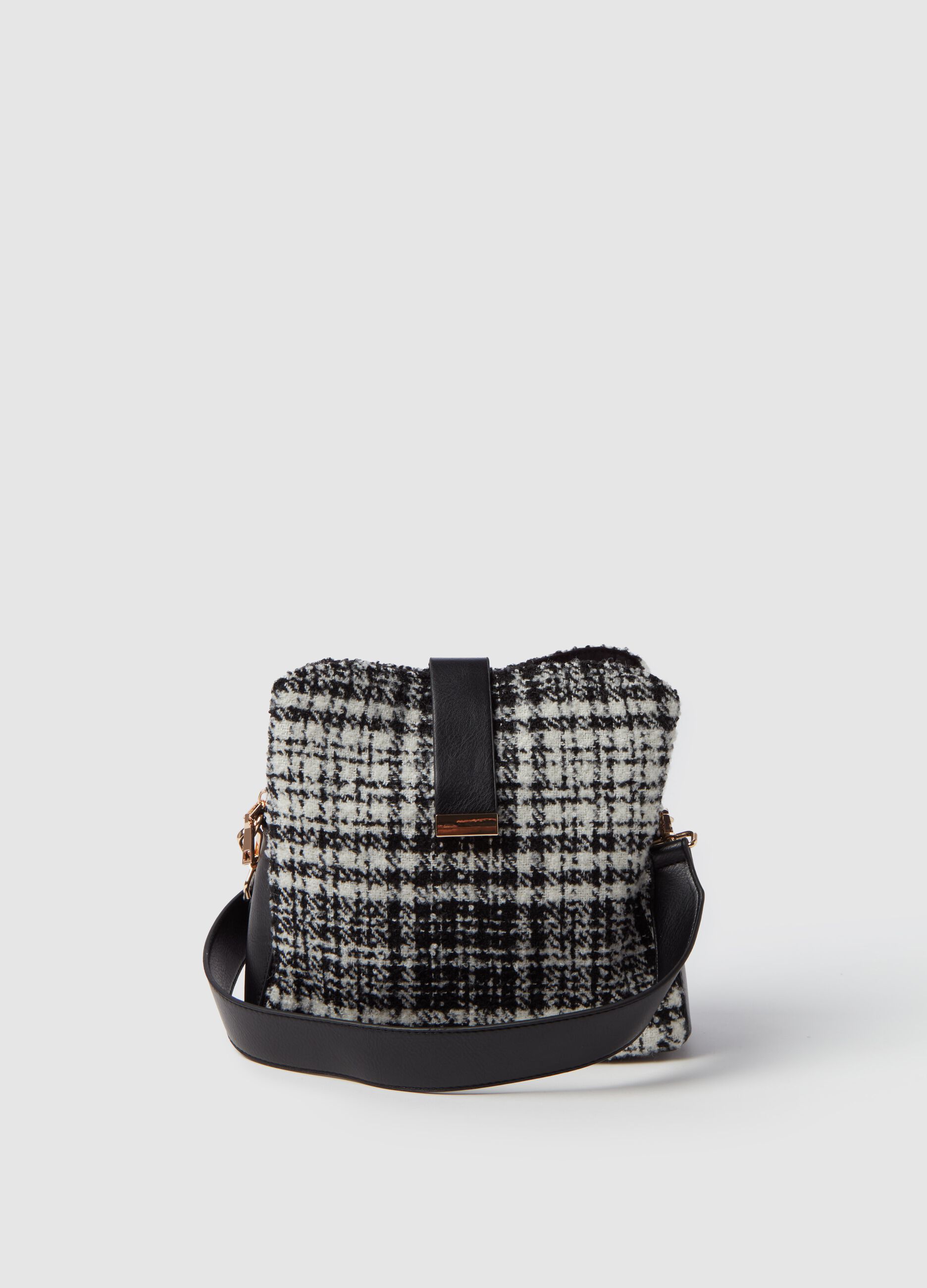 Tweed bucket bag