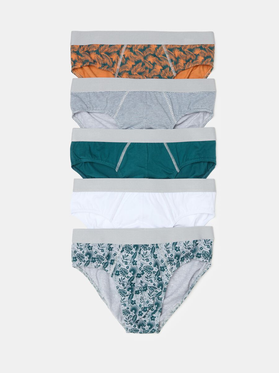 Five-pack briefs in organic cotton with print_4