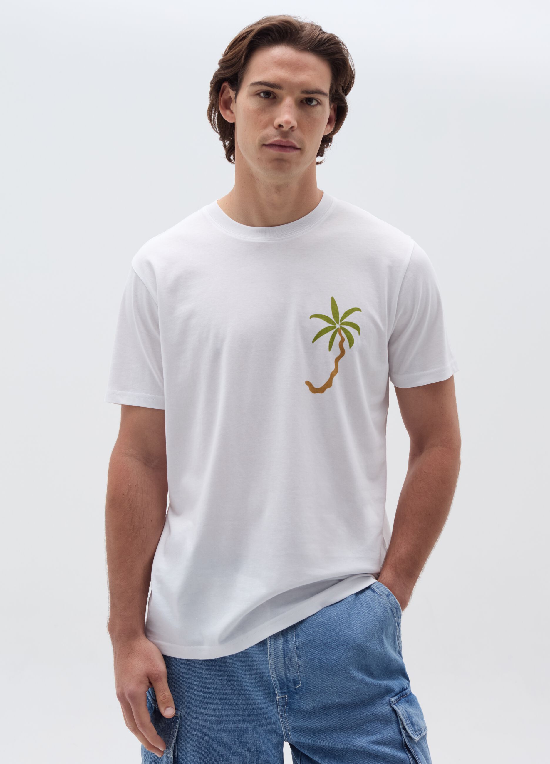 Ovs T-shirt in cotone con stampa motivo surf