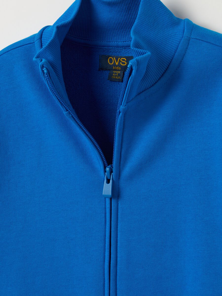 Full-zip sweatshirt in cotton with high neck_2