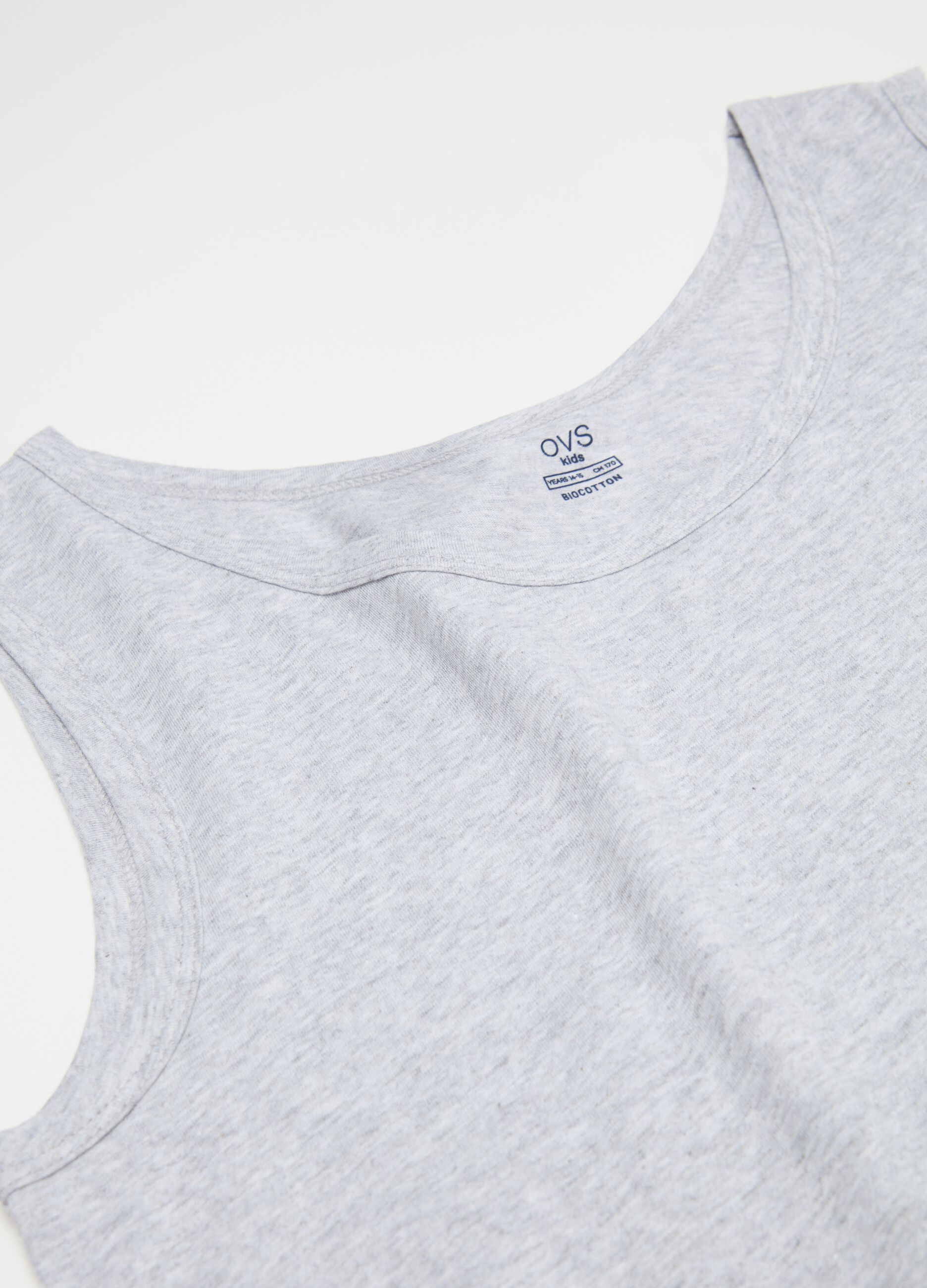 Two-pack racerback vests in organic cotton jersey