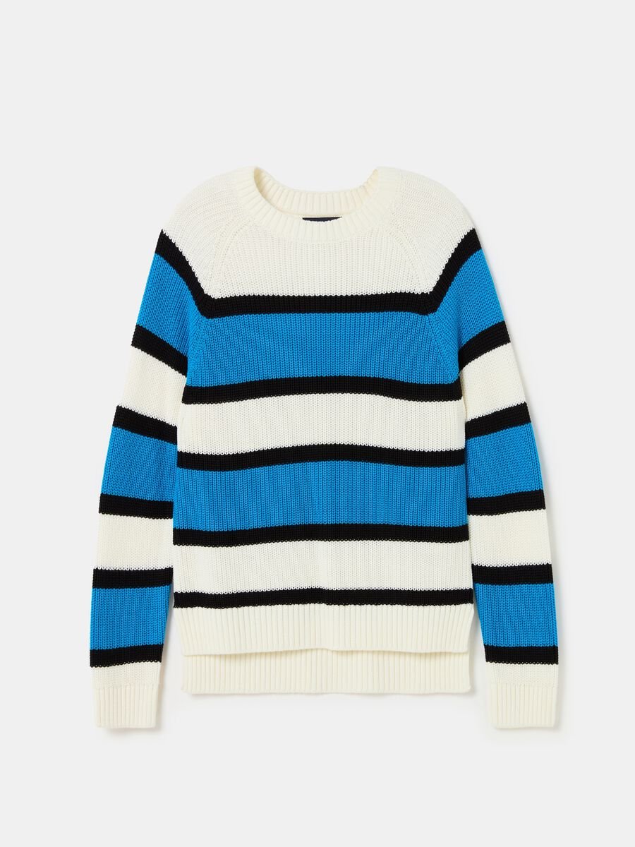Striped pullover with raglan sleeves_3