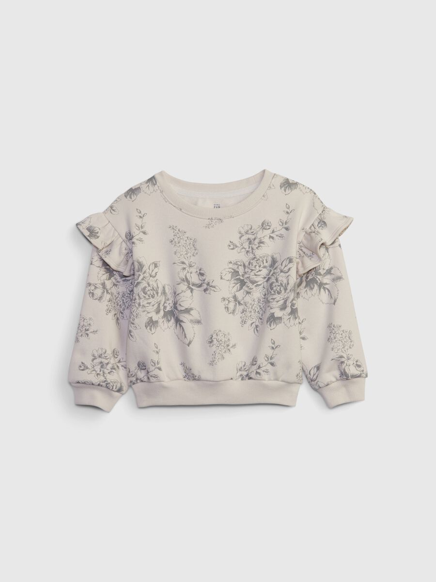 Floral sweatshirt with frills_0