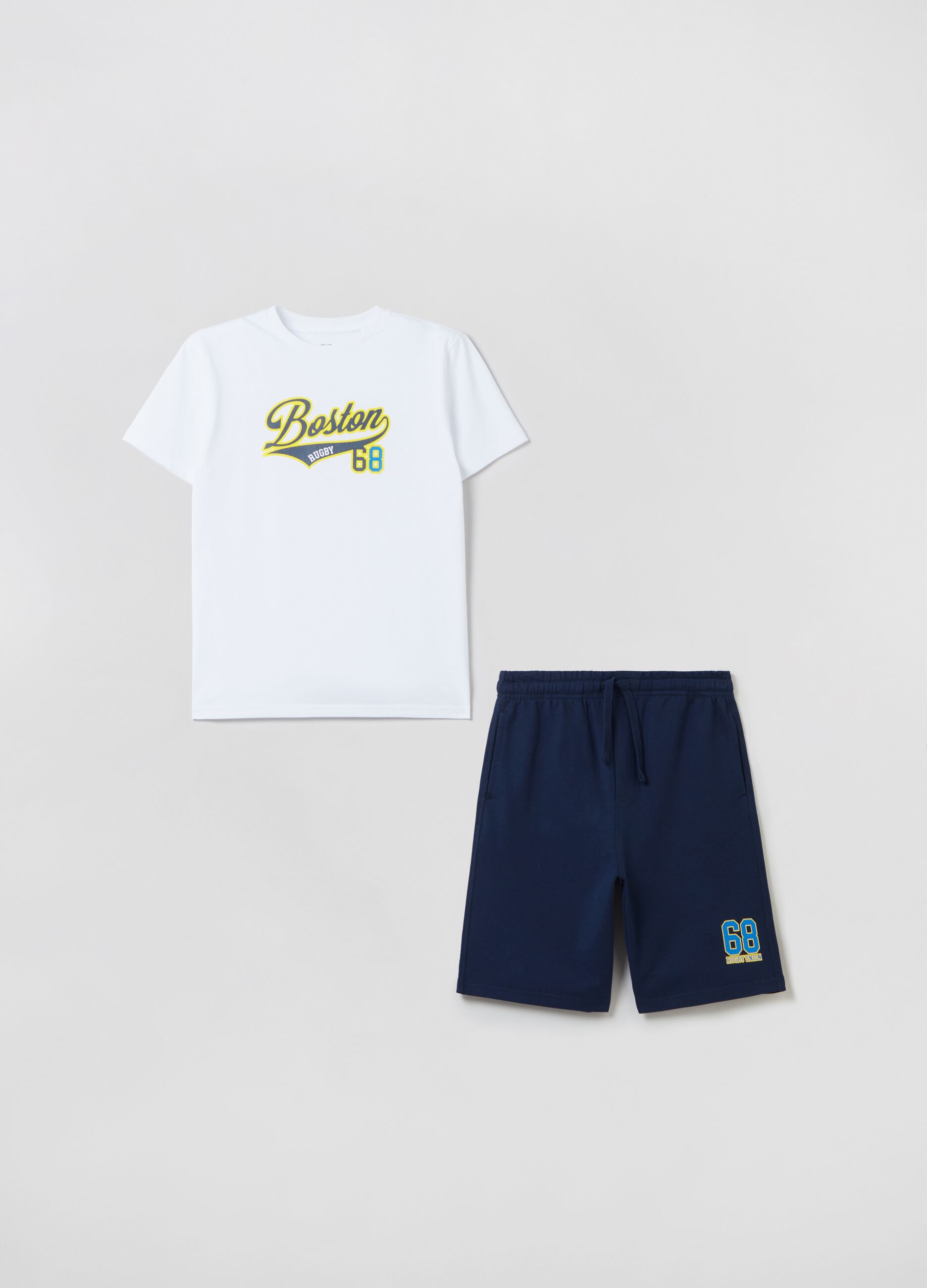Jogging set with lettering print
