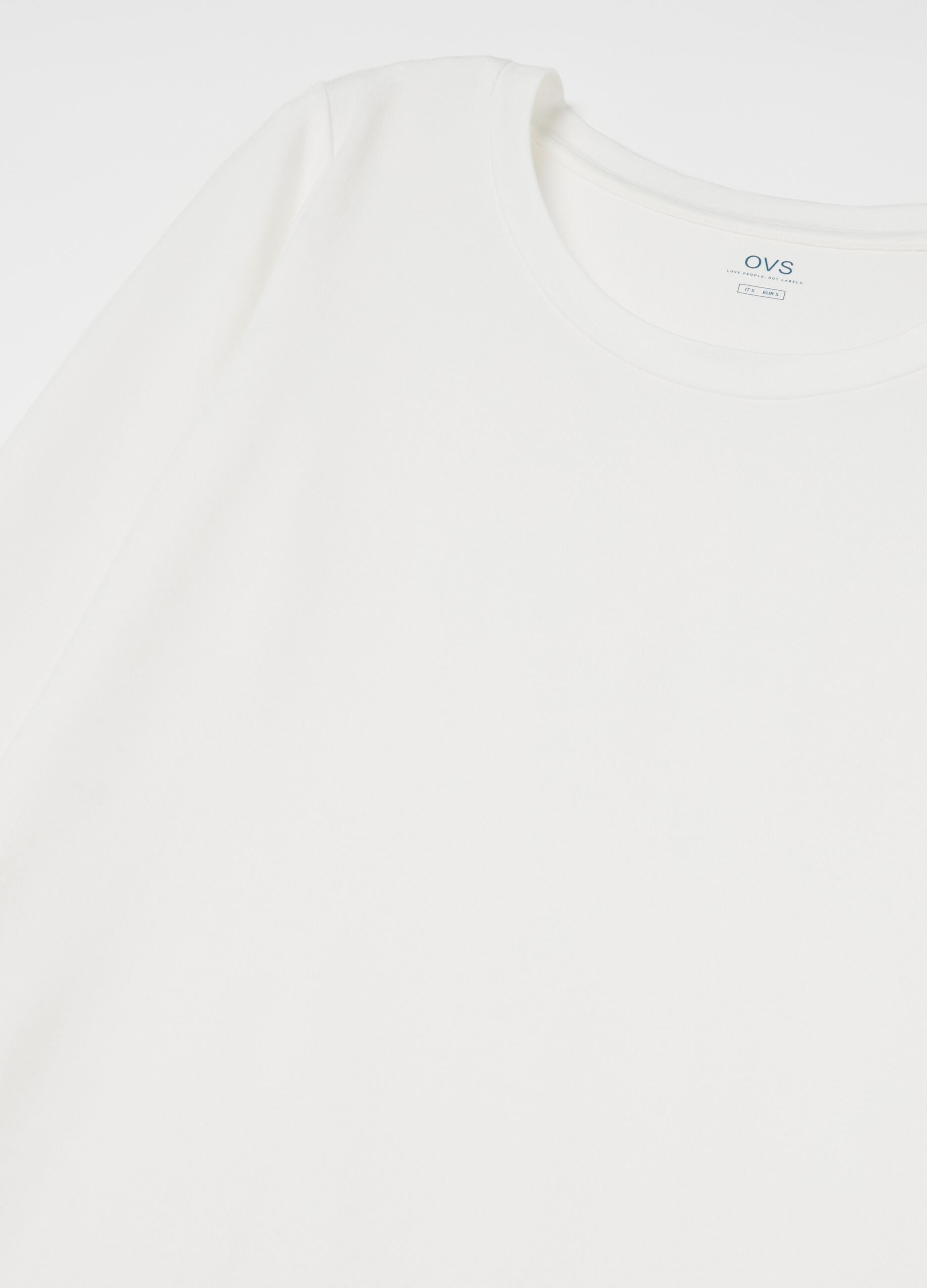 Long-sleeved T-shirt in stretch viscose