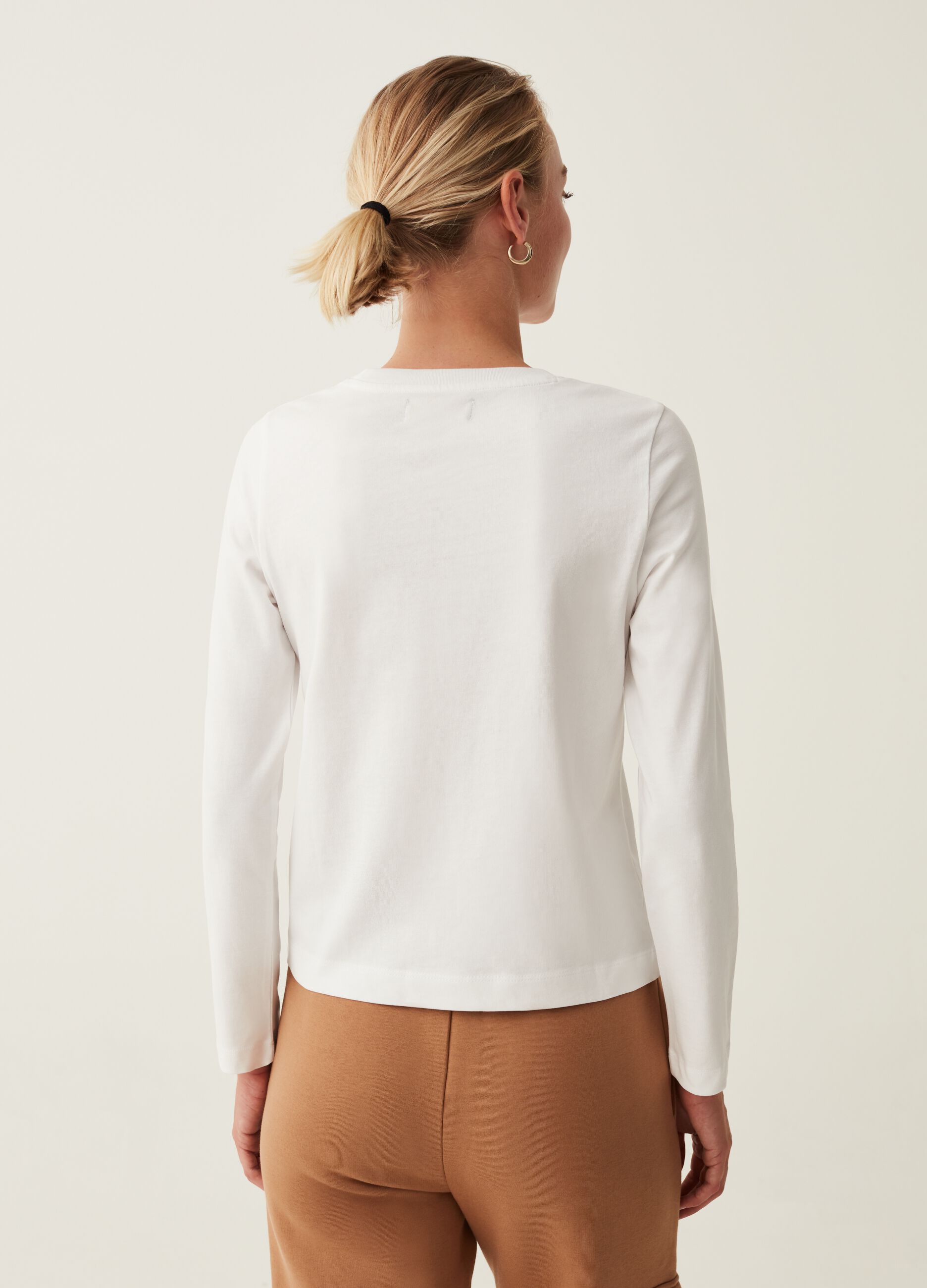 Long-sleeved T-shirt in cotton