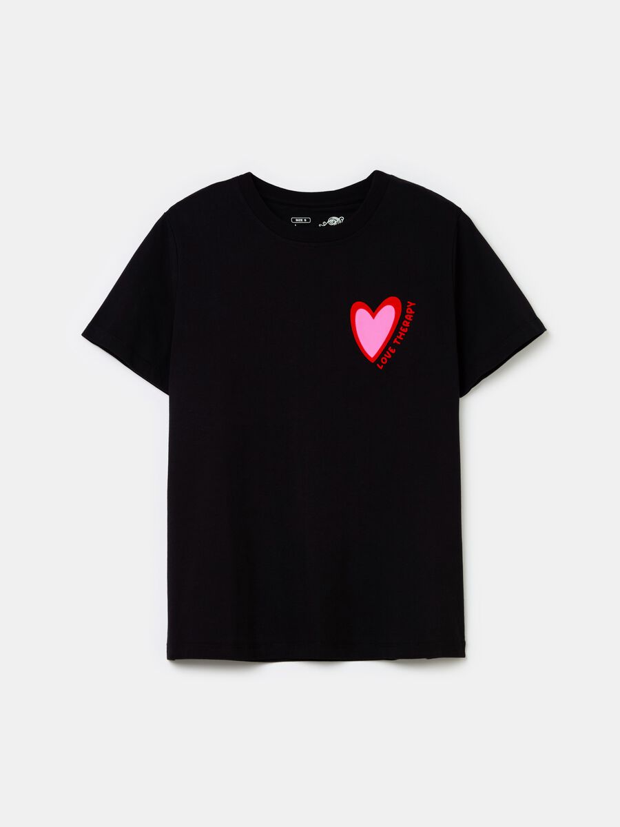 T-shirt with heart print_4