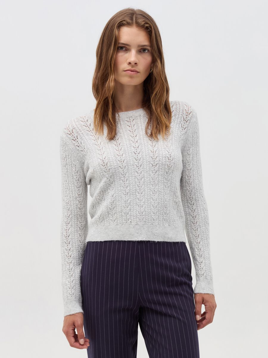 Lurex pullover with micro sequins_1