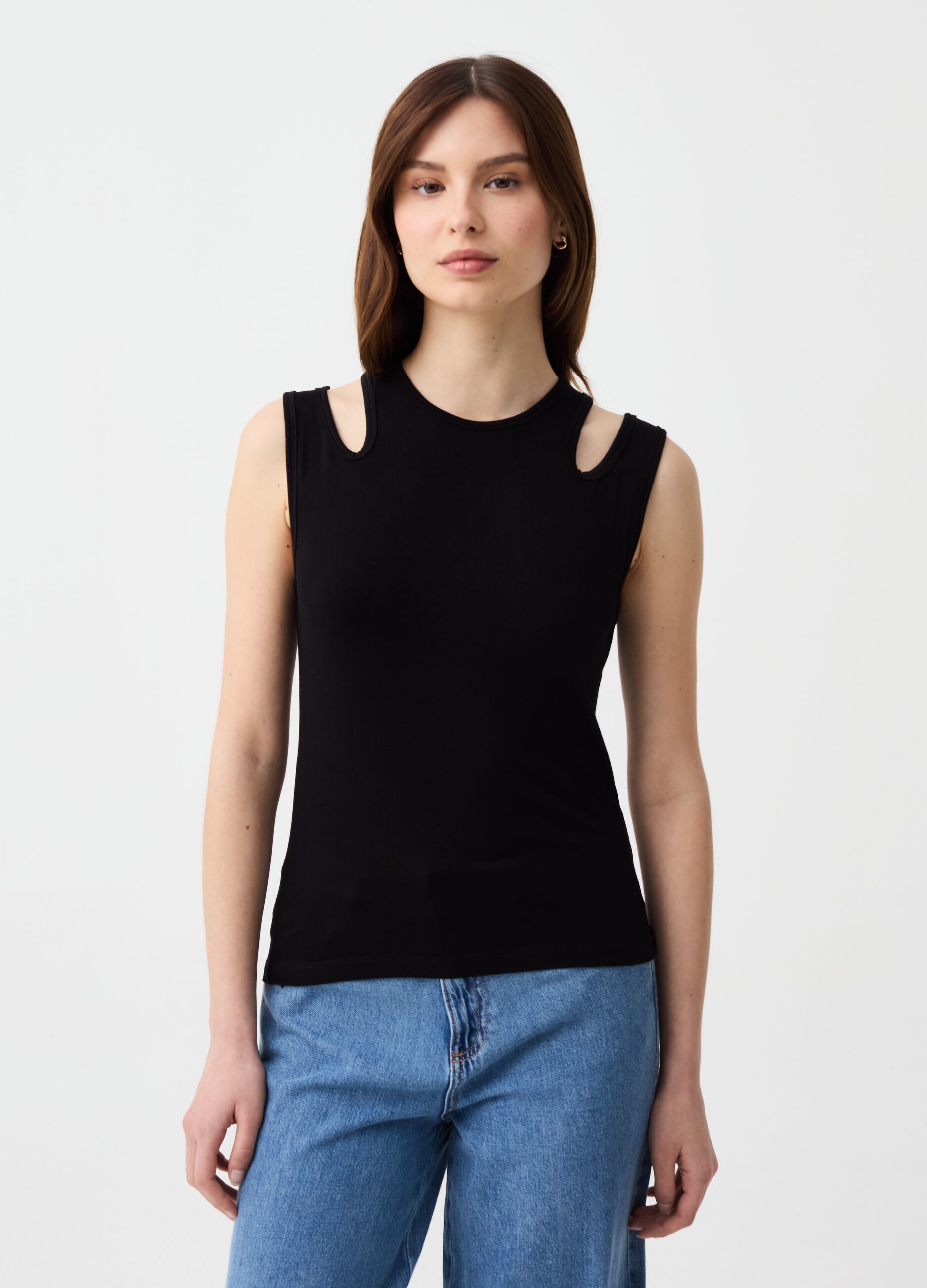 Ovs Tank top con dettaglio cut out