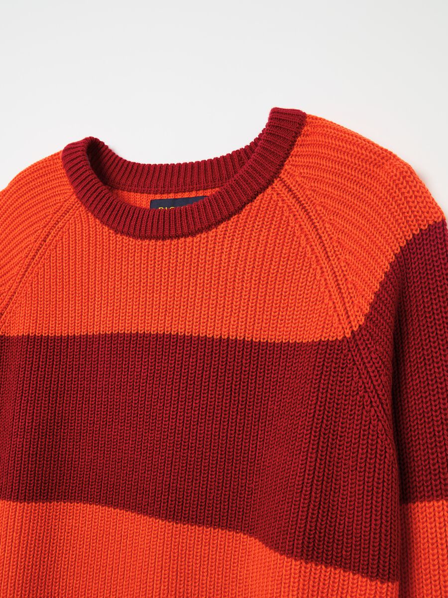 Striped pullover with raglan sleeves_5