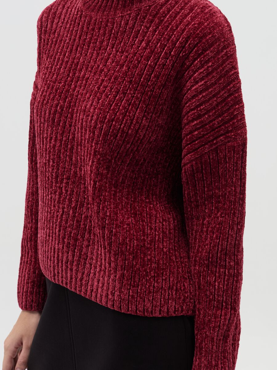 Chenille pullover with mock neck_3