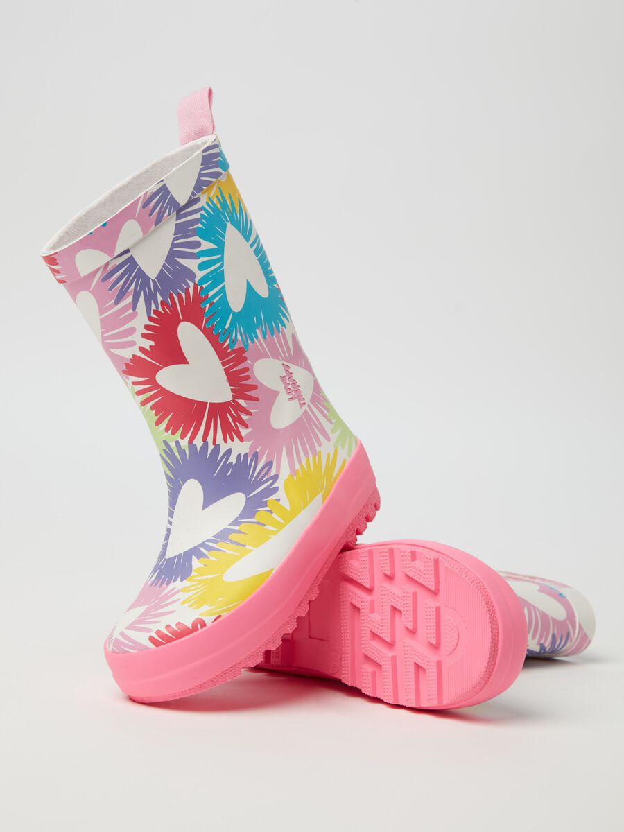 Wellington boots with hearts print_1