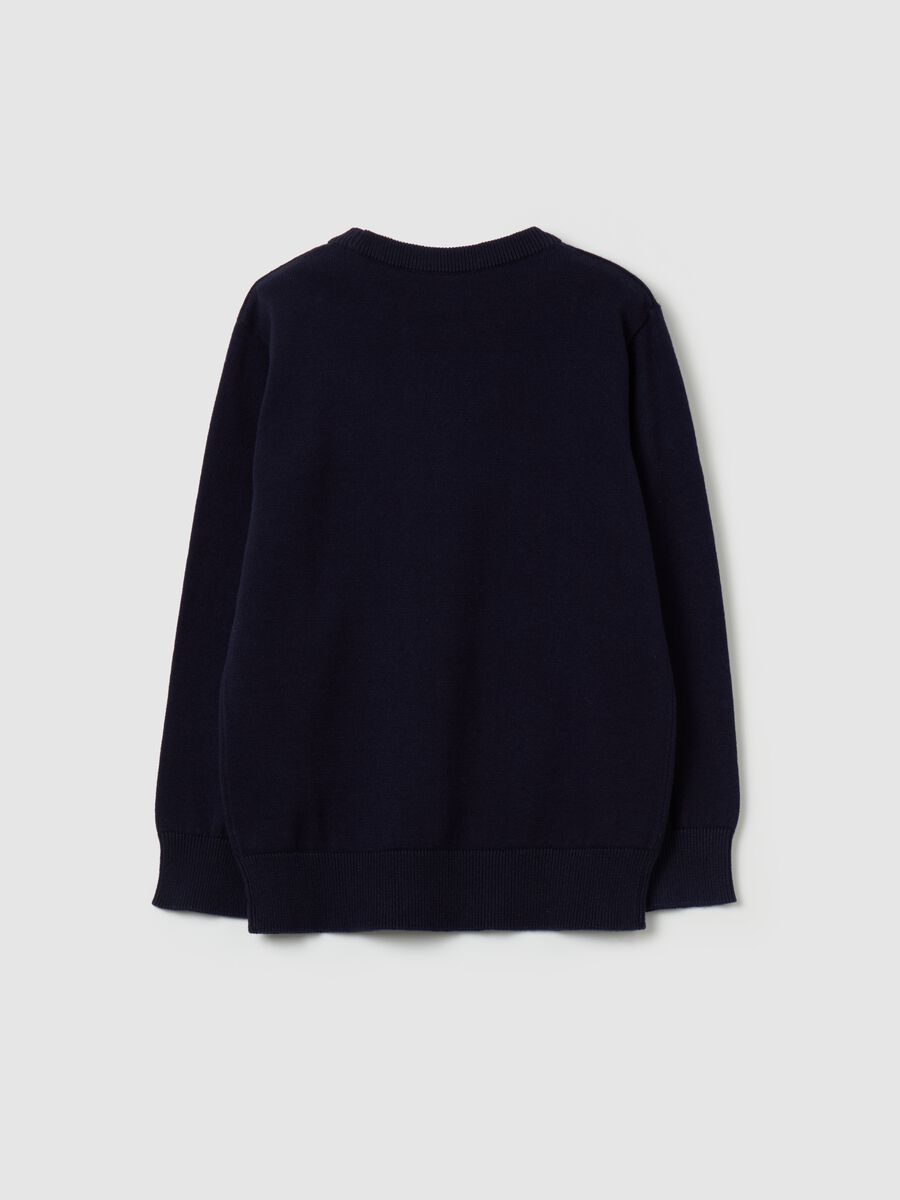 Cotton pullover with round neck_1