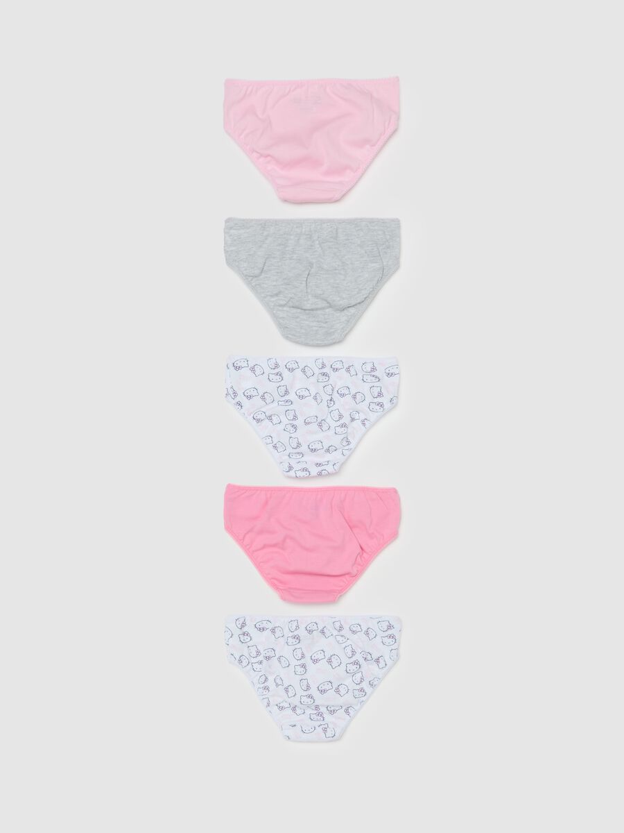 Set cinque slip in cotone bio stampa Hello Kitty_1