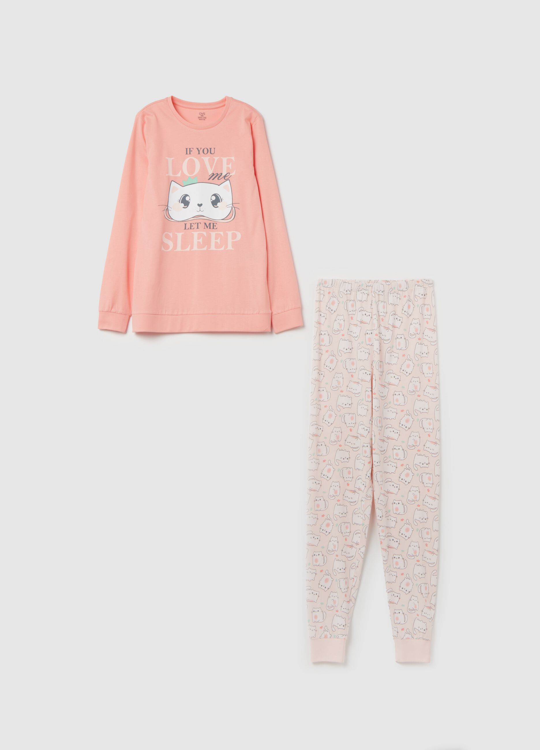 Organic cotton pyjamas with print