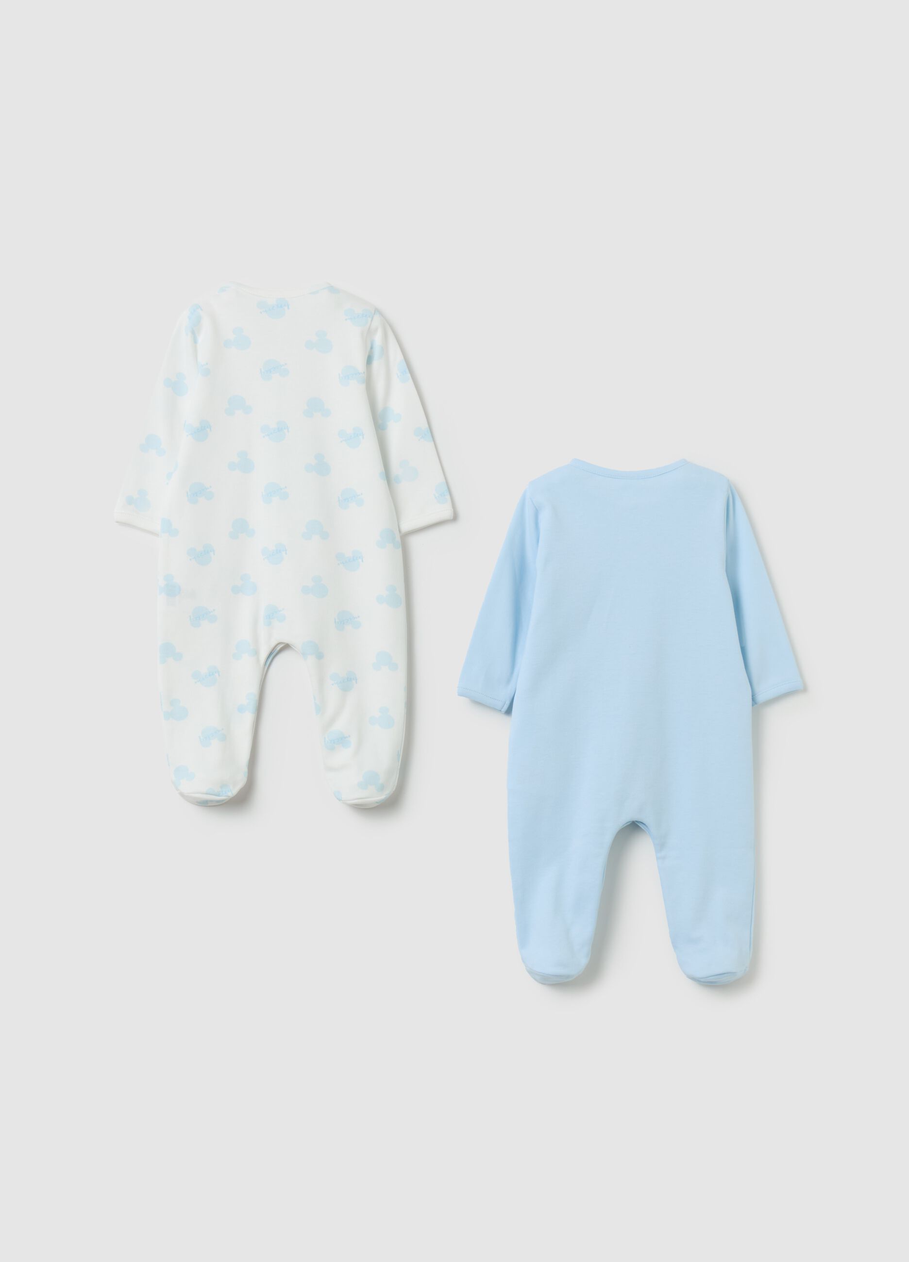 Two-pack onesies in organic cotton with Mickey Mouse print