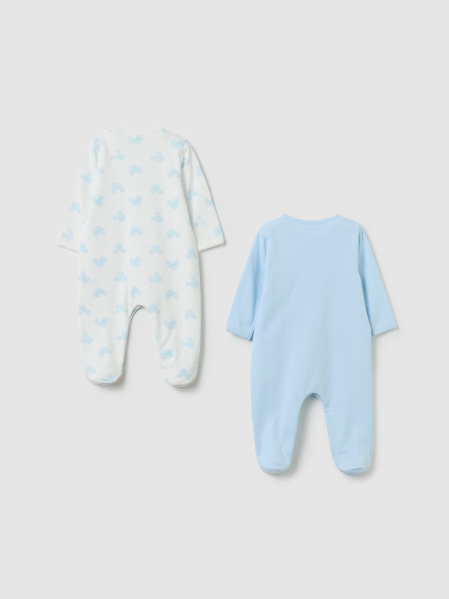 Two-pack onesies in organic cotton with Mickey Mouse print_1