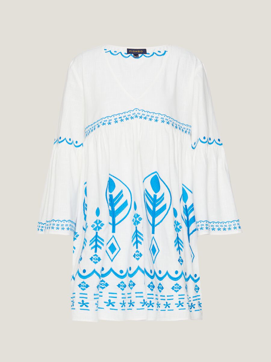Beach cover-up dress with ethnic embroidery_4