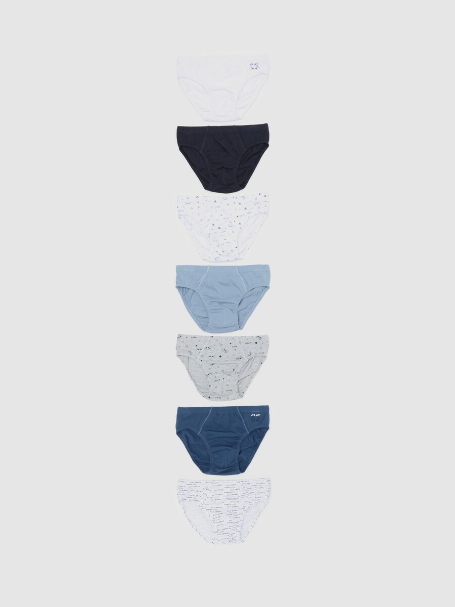 Seven-pack briefs in organic cotton with print_0