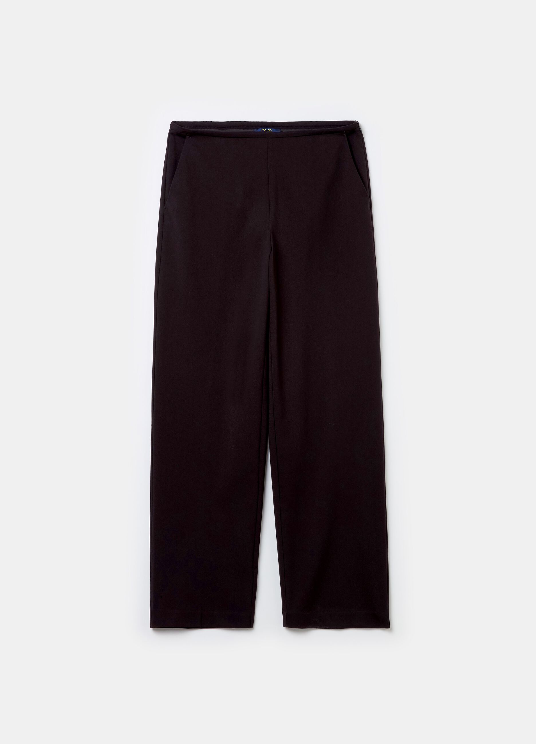 Straight-fit stretch trousers