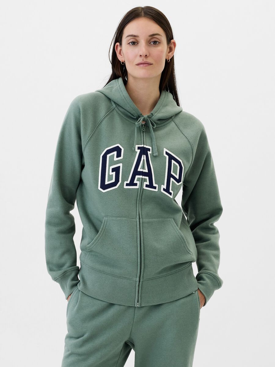 Sweatshirt with hood and logo embroidery_1