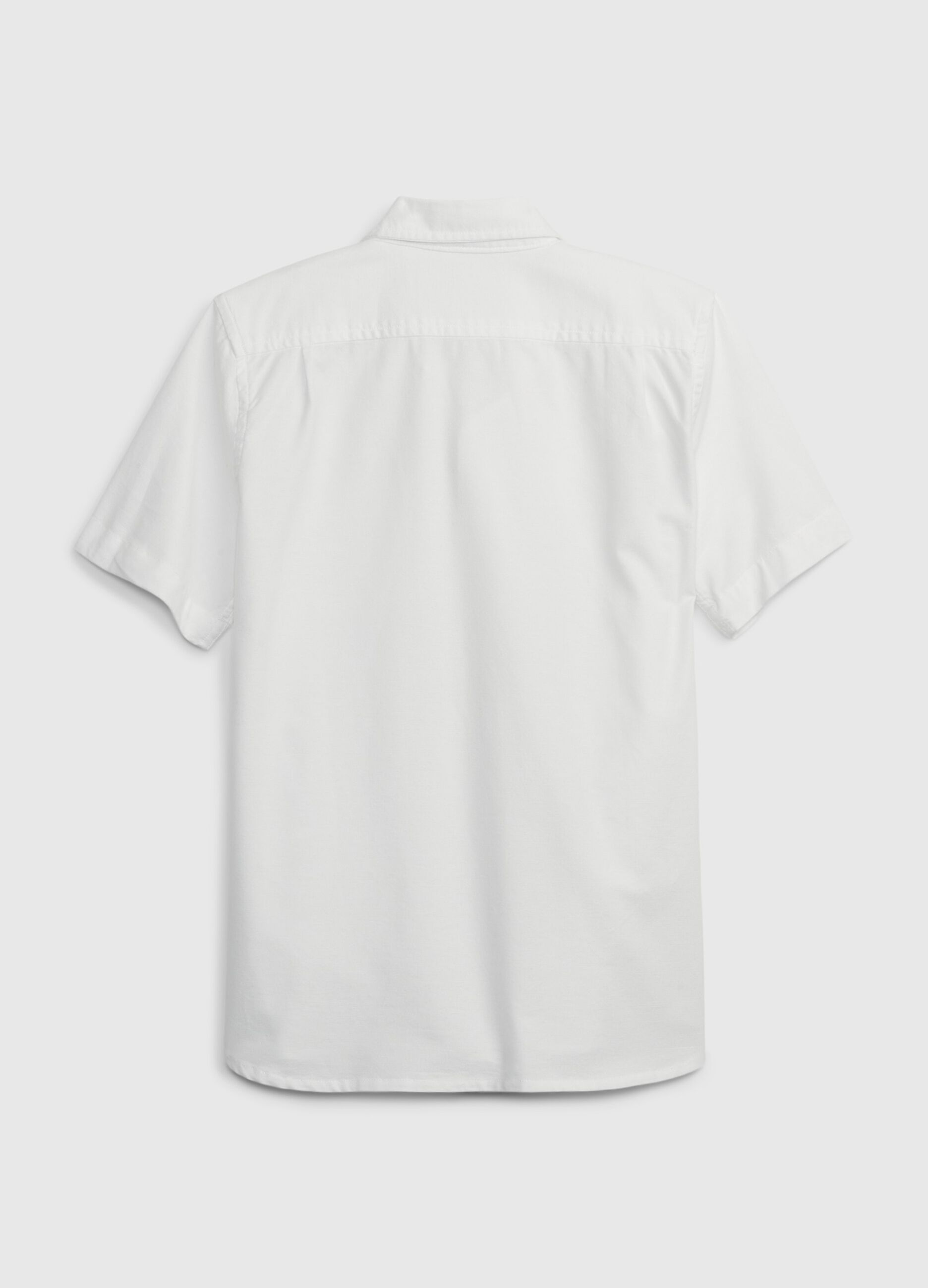 Short-sleeved shirt in Oxford cotton