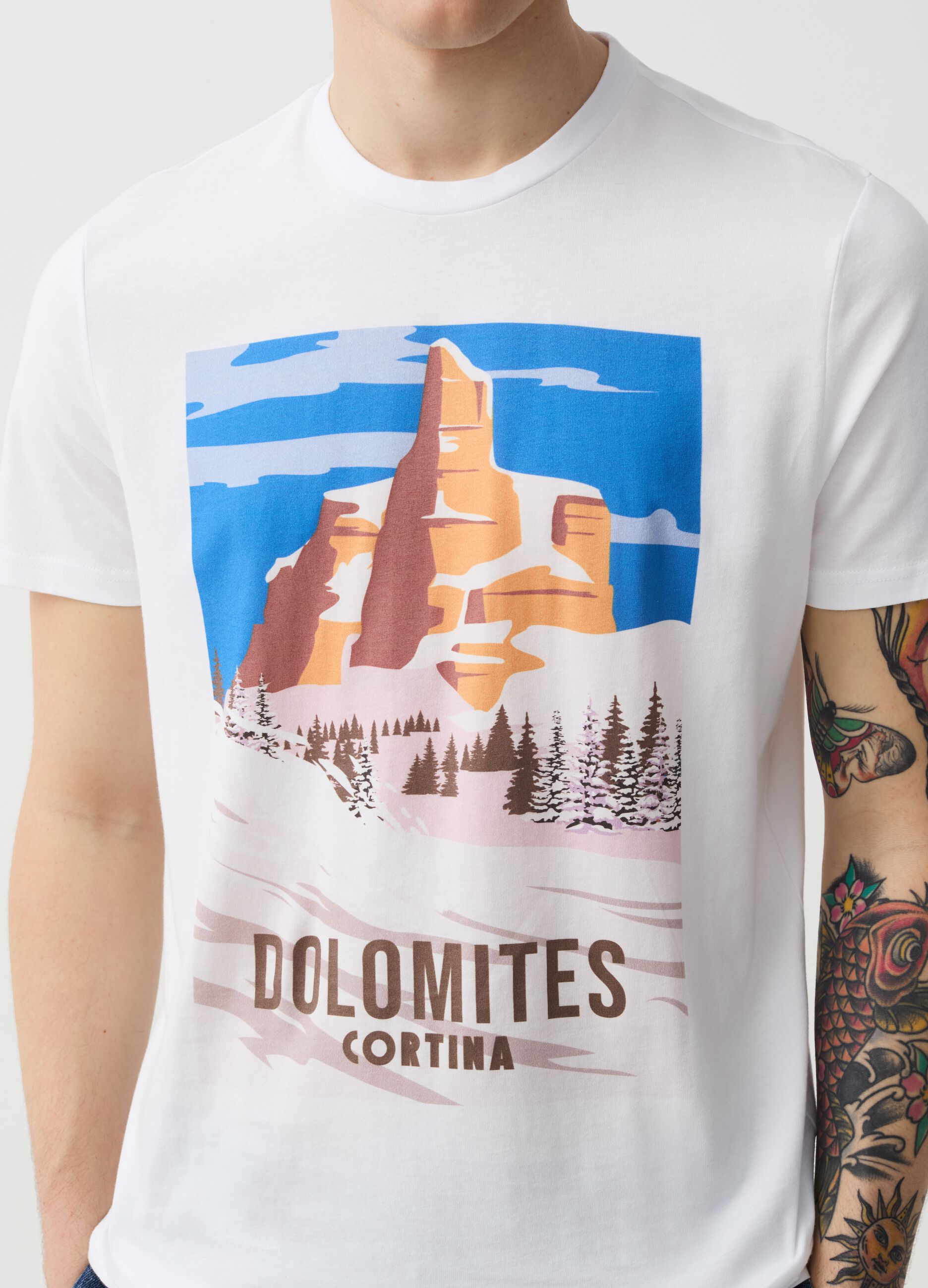 T-shirt con stampa Dolomiti Cortina